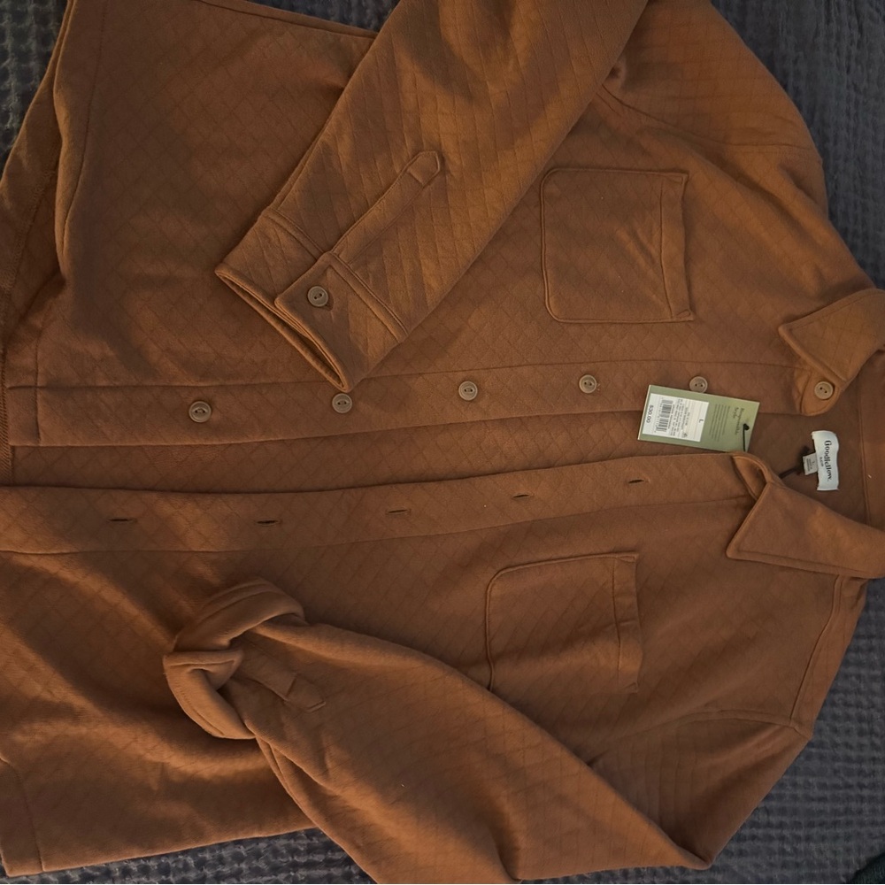 Goodfellow & Co Men's burnt orange Quilted Shirt Jacket